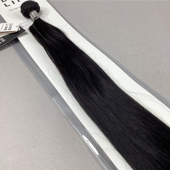 Natural Straight 26” Natural Black 100% Pure Virgin Human Hair Extensions - Picture 2 of 7